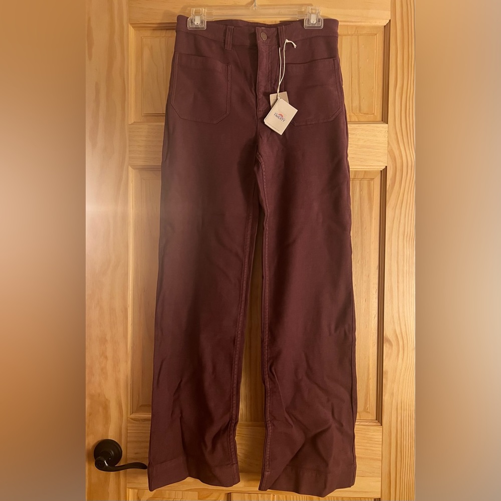 Faherty Women's stretch terry patch pocket pants